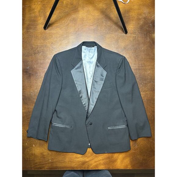 VTG Designer Christian Dior Monsieur Paris New York Suit Jacket Tuxedo Sz Medium - Picture 14 of 15